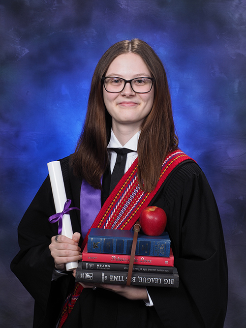 young woman in graduation picture